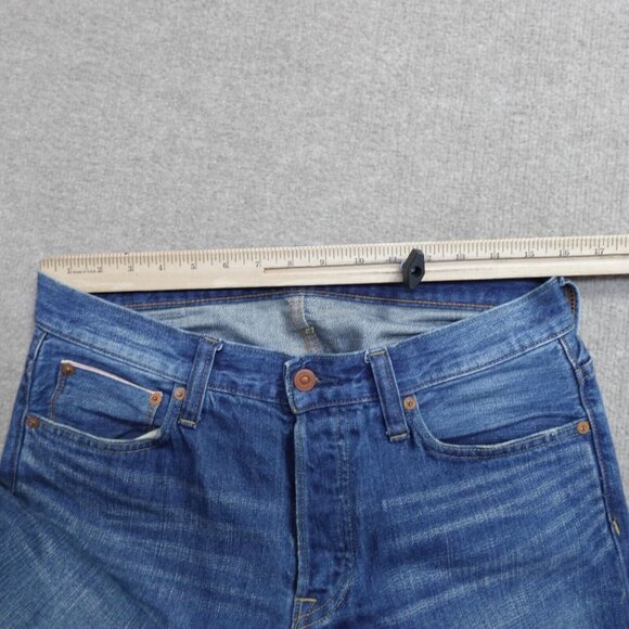 JOURNAL STANDARD Relume Jeans 32 x 31 Blue Cotton Redline Selvedge Button Fly - Picture 5 of 11